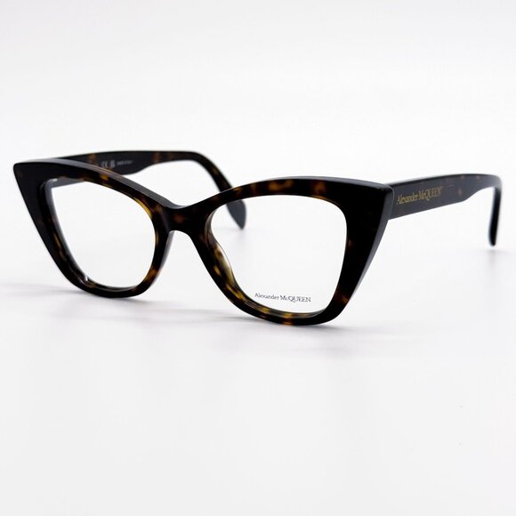 NEW ALEXANDER MCQUEEN EYEGLASSES AM0305O 002 CAT EYE HAVANA WOMEN EYEWEAR - Picture 4 of 9